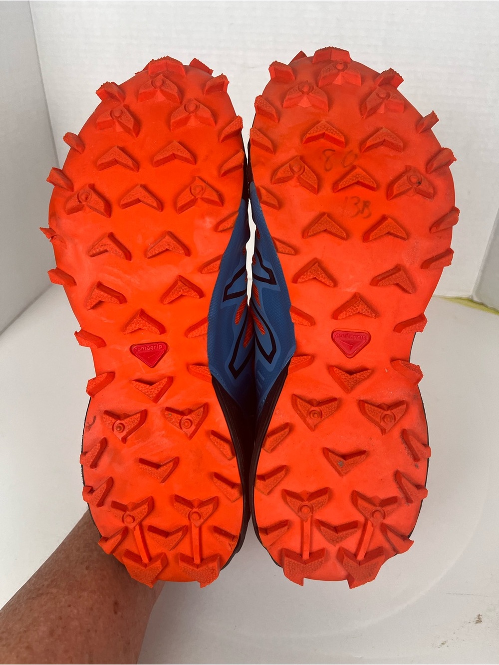Salomon Speedcross 3 Trail Running Shoes Mens 8/Womens 9.5 Orange Blue Hiking - Picture 7 of 10